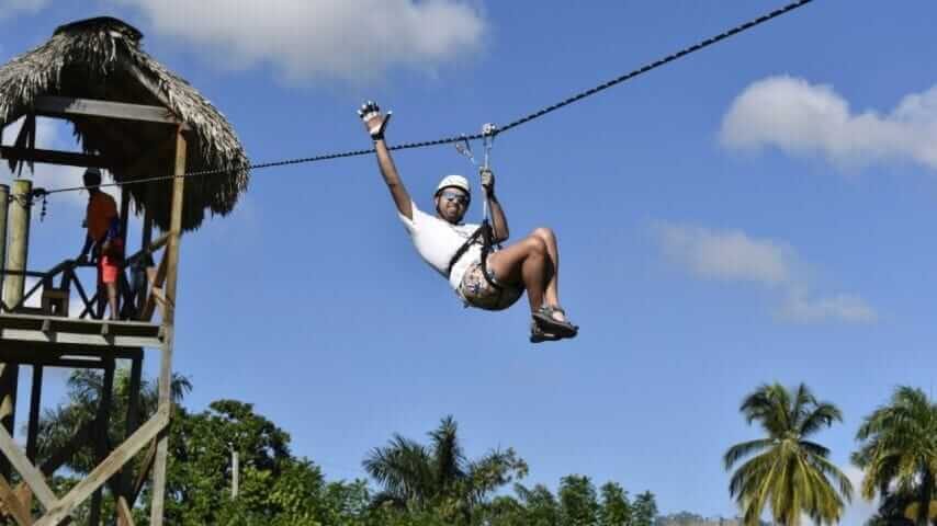 Zip lining in Punta Cana